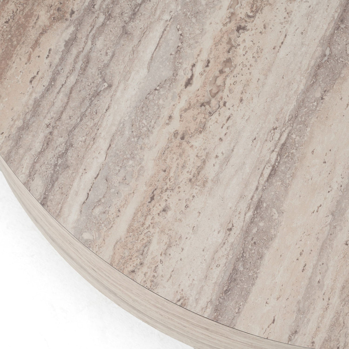 Round Travertine-Inspired Coffee Table | Oroa Modern Roma | Oroa.com