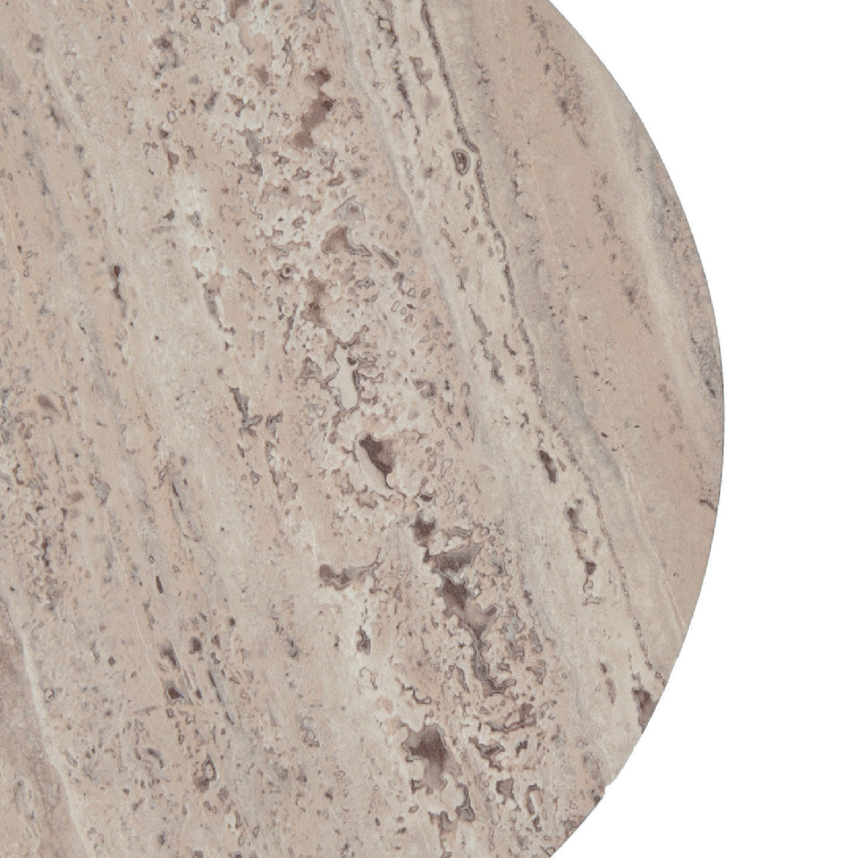 Travertine End Table – Roma – rear view