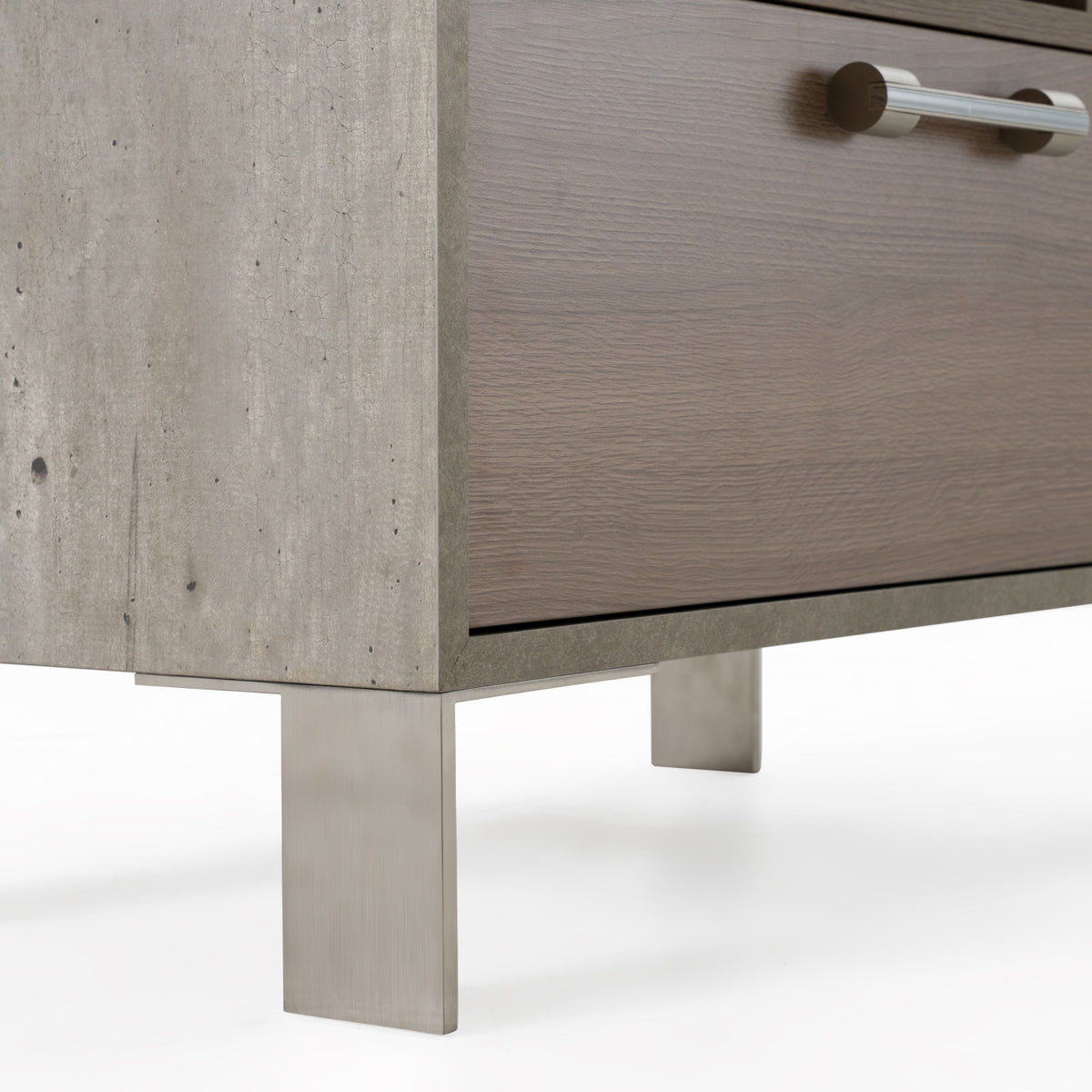 Brown Oak & Concrete Bookcase | OROA Modern Boston