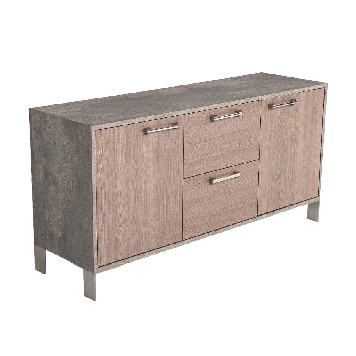 Brown Oak Office File Cabinet | OROA Modern Boston