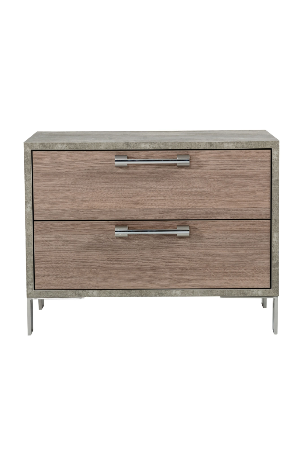 Brown Oak 2-Drawer Nightstand | OROA Modern Boston | Oroa.com