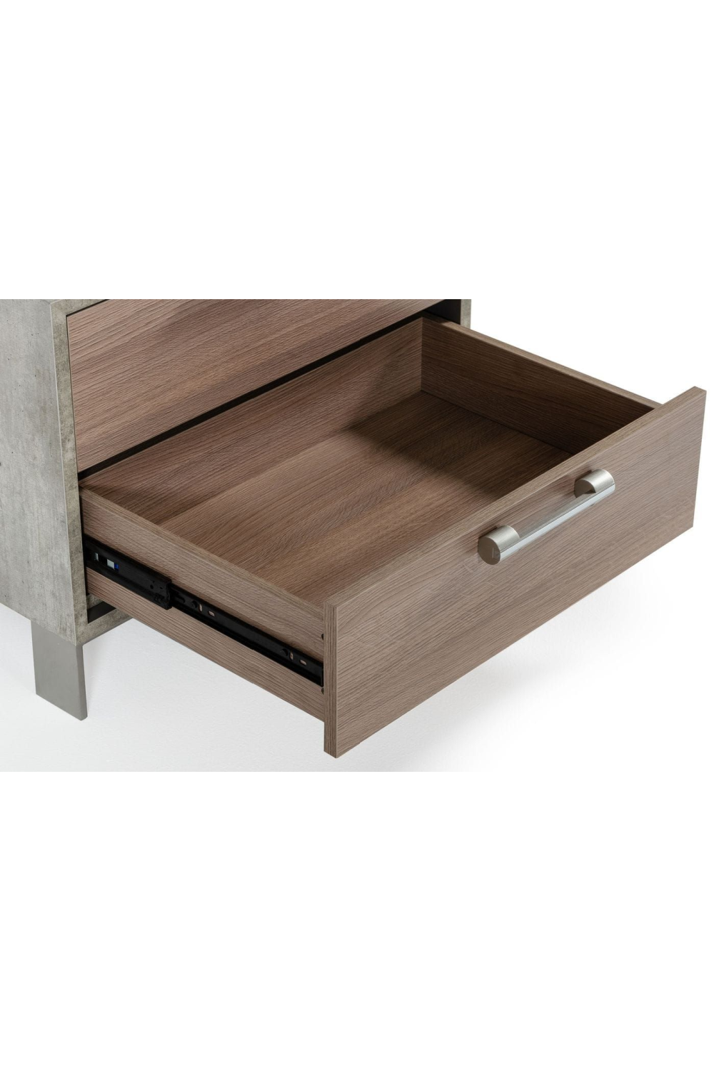 Brown Oak 2-Drawer Nightstand | Oroa.com