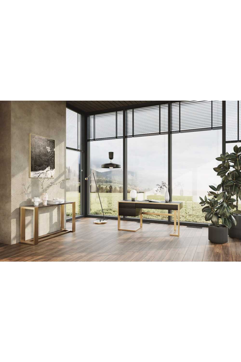 Brass Framed Console Table | OROA Modern Fauna | Oroa.com