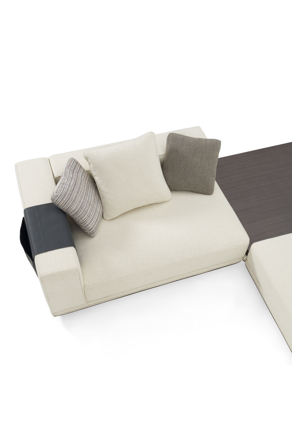 Ivory Sectional Sofa with Coffee Table | OROA Modern Siret | Oroa.com