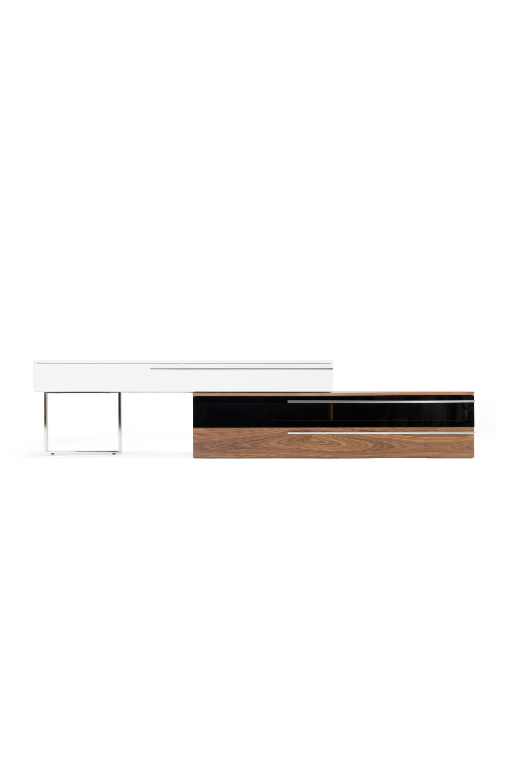 White & Walnut TV Stand | OROA Modern Karlstad | Oroa.com