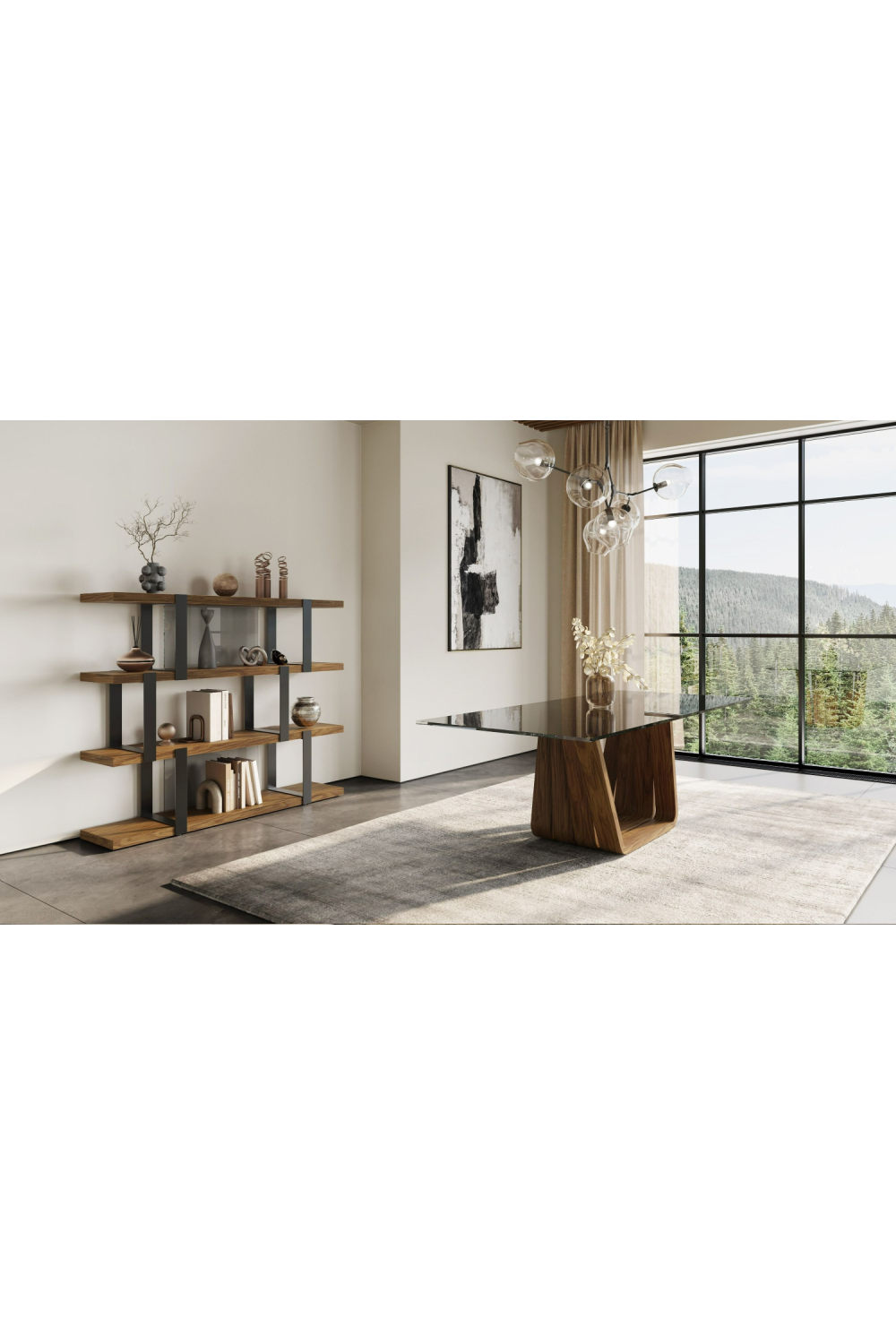 Gray Glass Dining Table | OROA Modern Solvang | Oroa.com