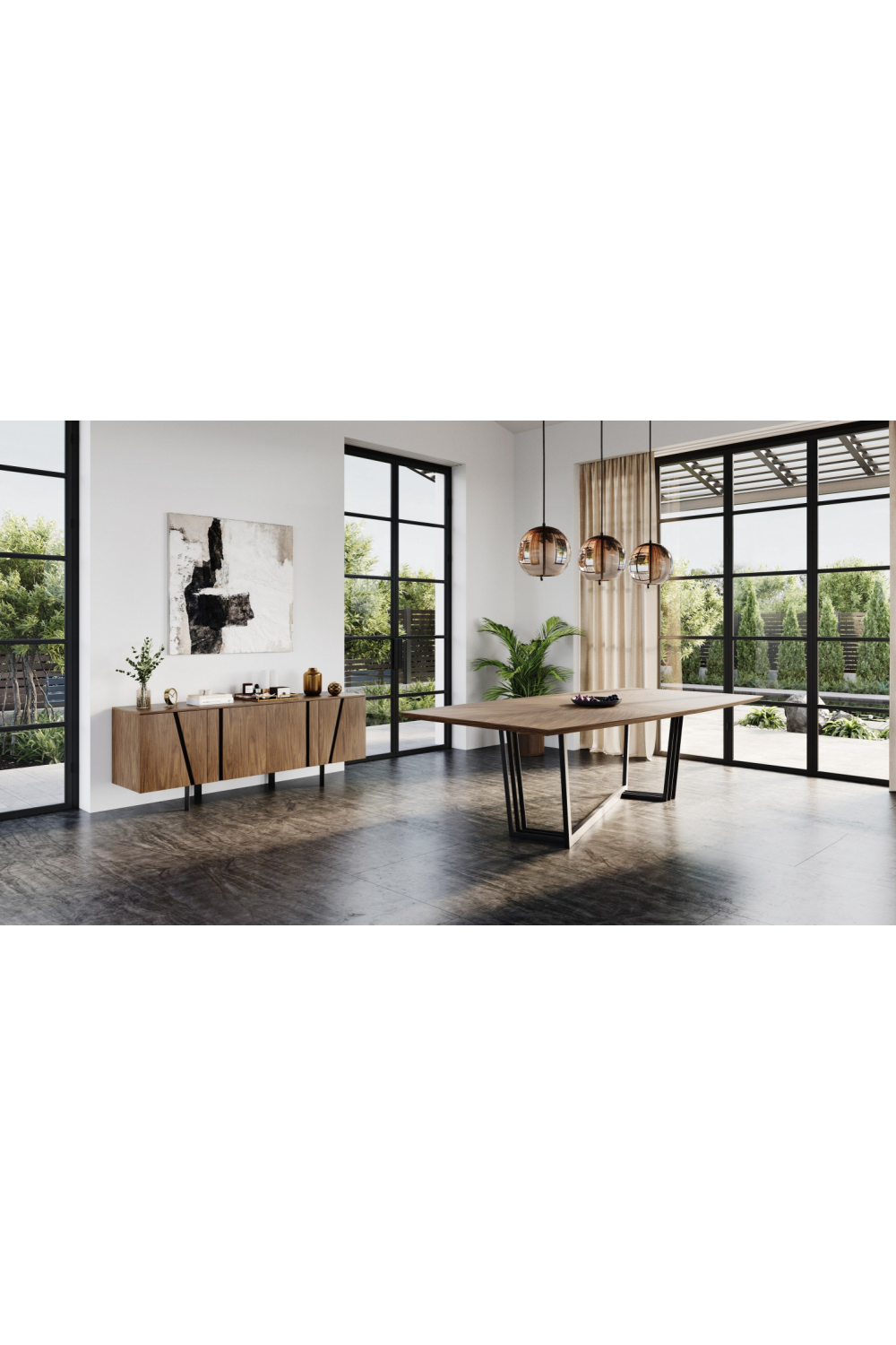 Minimalist Walnut Dining Table | OROA Modern Gilroy | Oroa.com