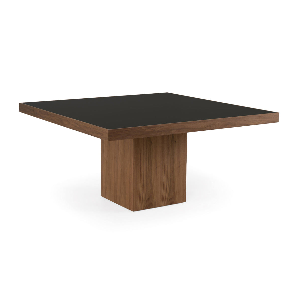 Black Glass Square Dining Table | OROA Modern Osuna