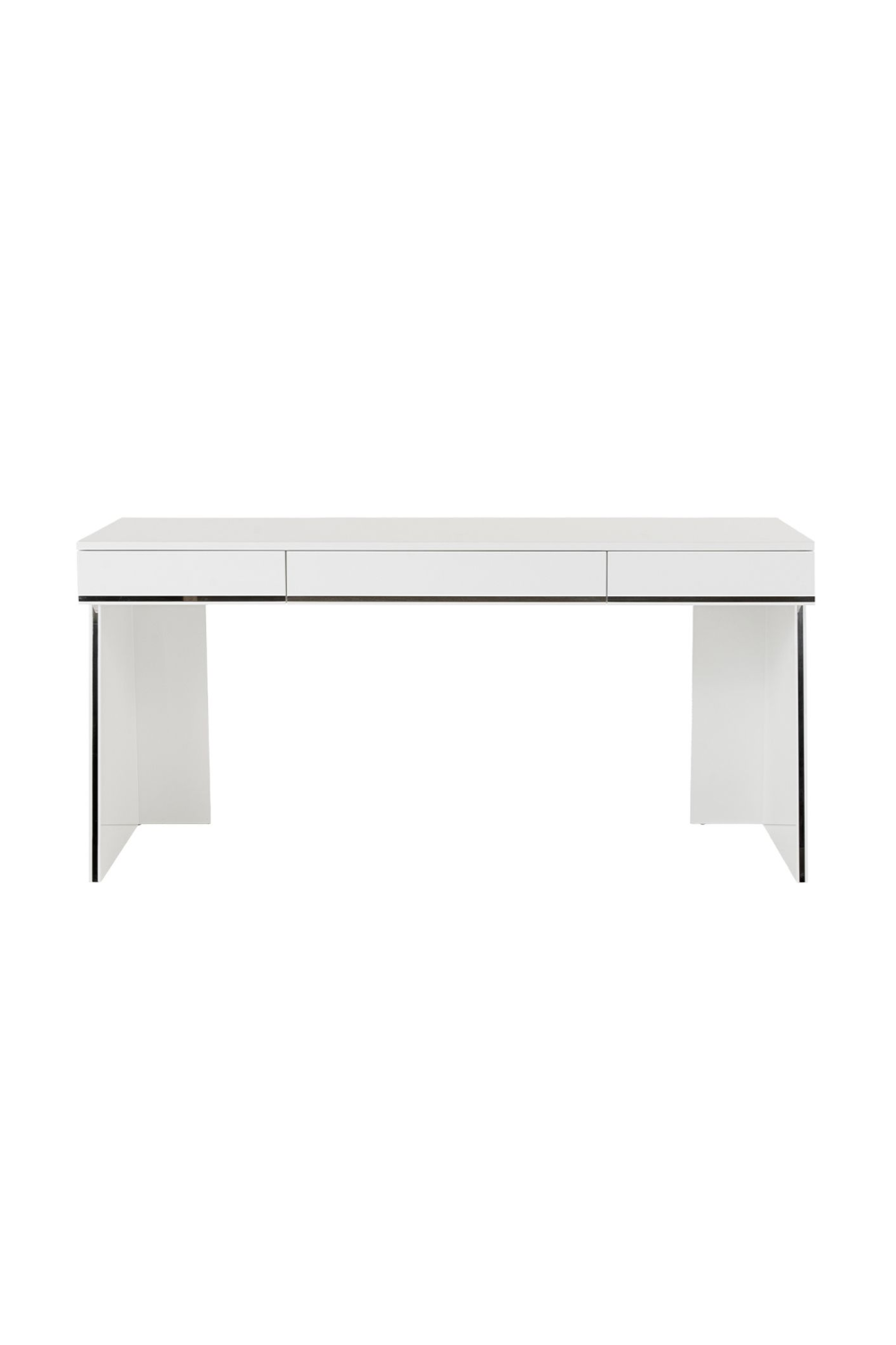 Glossy White 3-Drawer Desk | OROA Modern Chelsey | Oroa.com