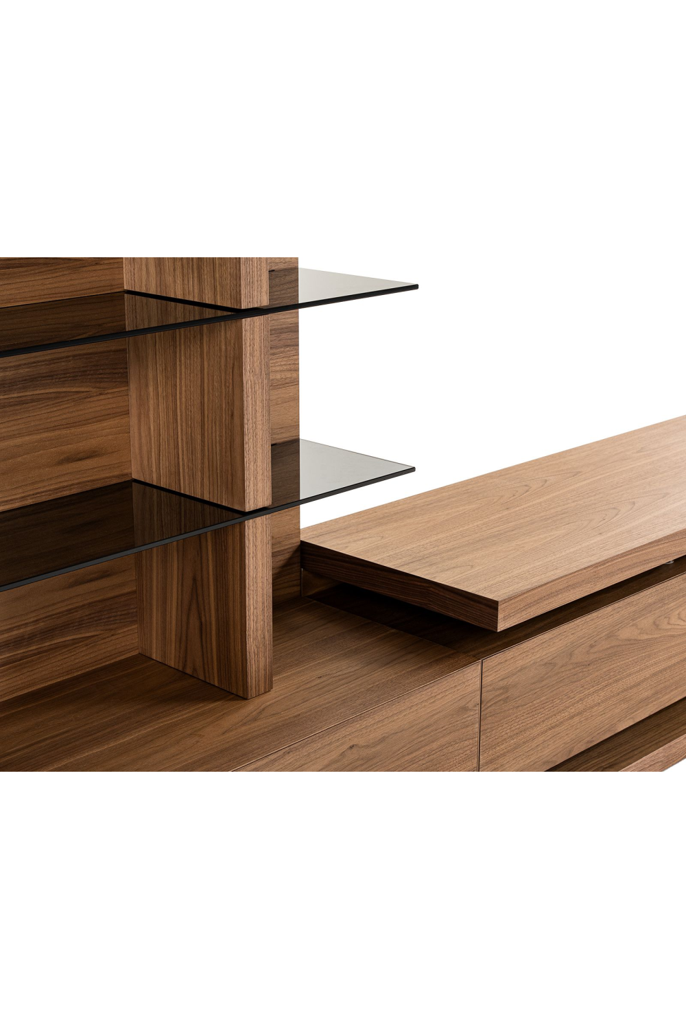Walnut Veneer Reversible Entertainment Center | OROA Modern Jefferson | Oroa.com