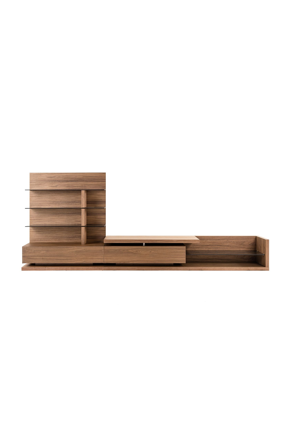 Walnut Veneer Reversible Entertainment Center | OROA Modern Jefferson | Oroa.com