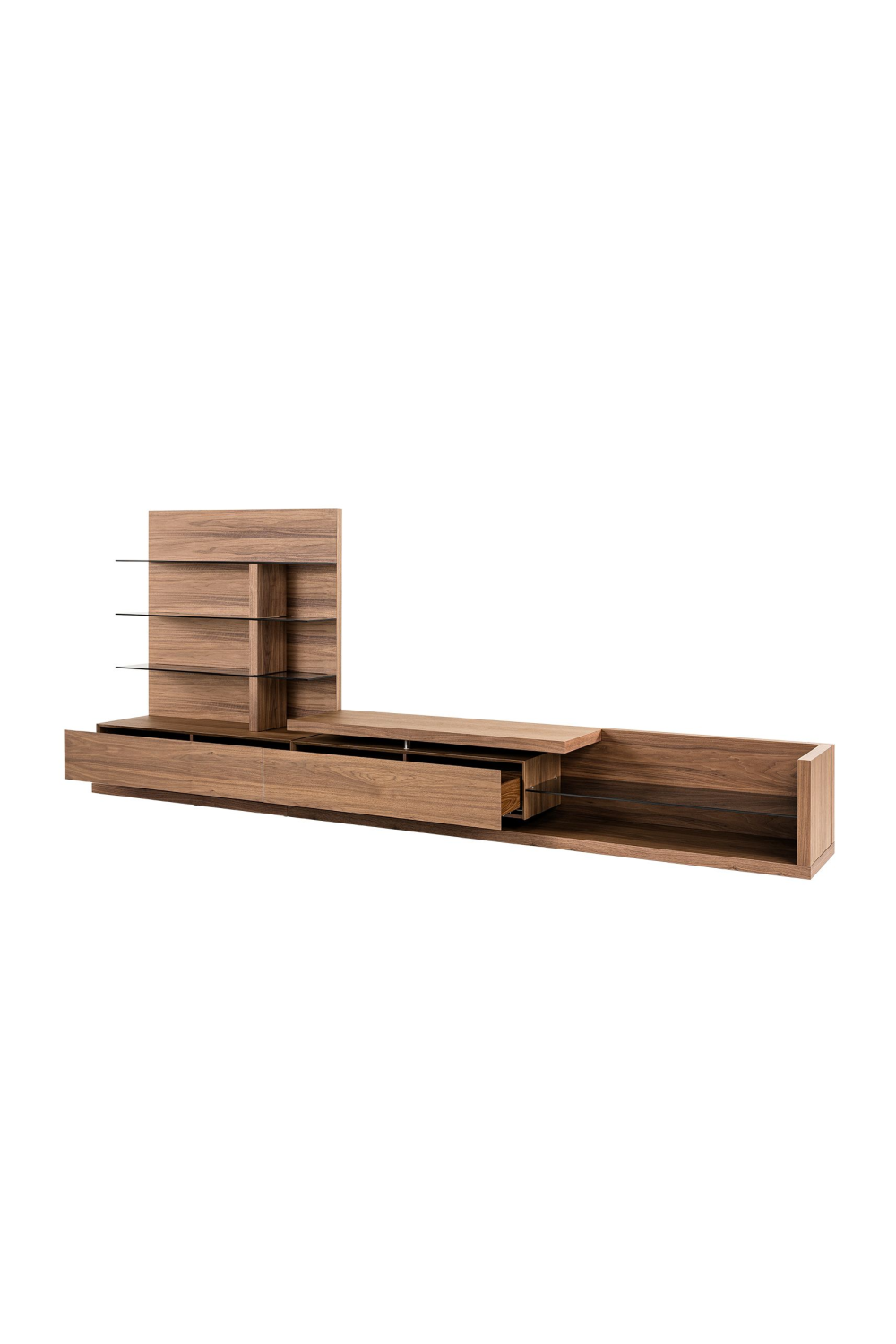 Walnut Veneer Reversible Entertainment Center | OROA Modern Jefferson | Oroa.com
