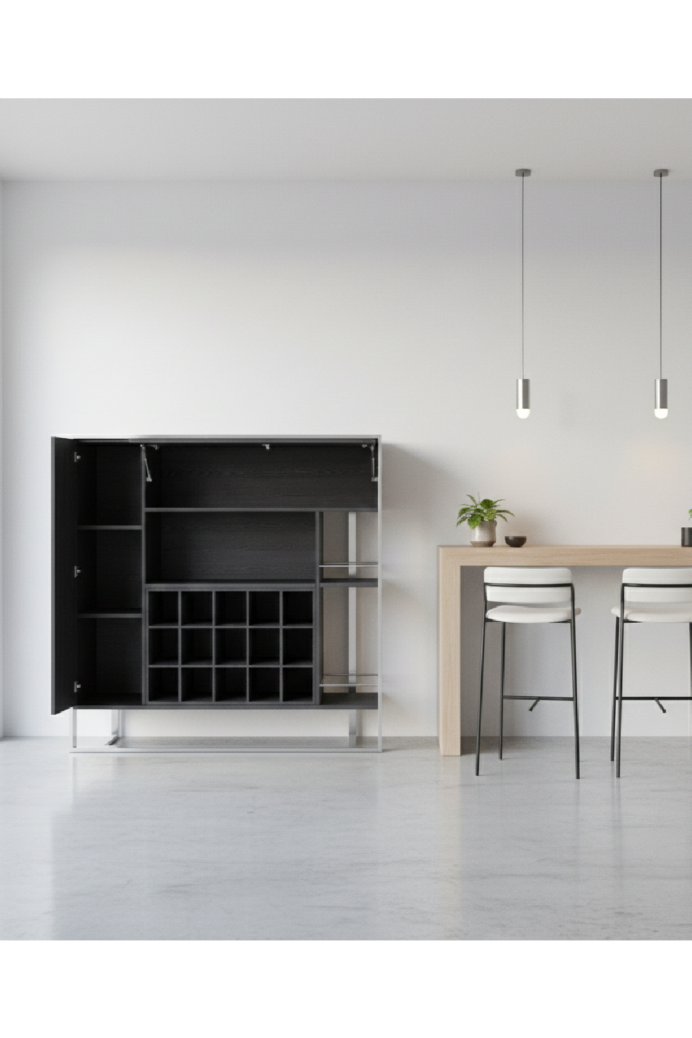 Gray Elm Wine Cabinet | OROA Modern Fauna