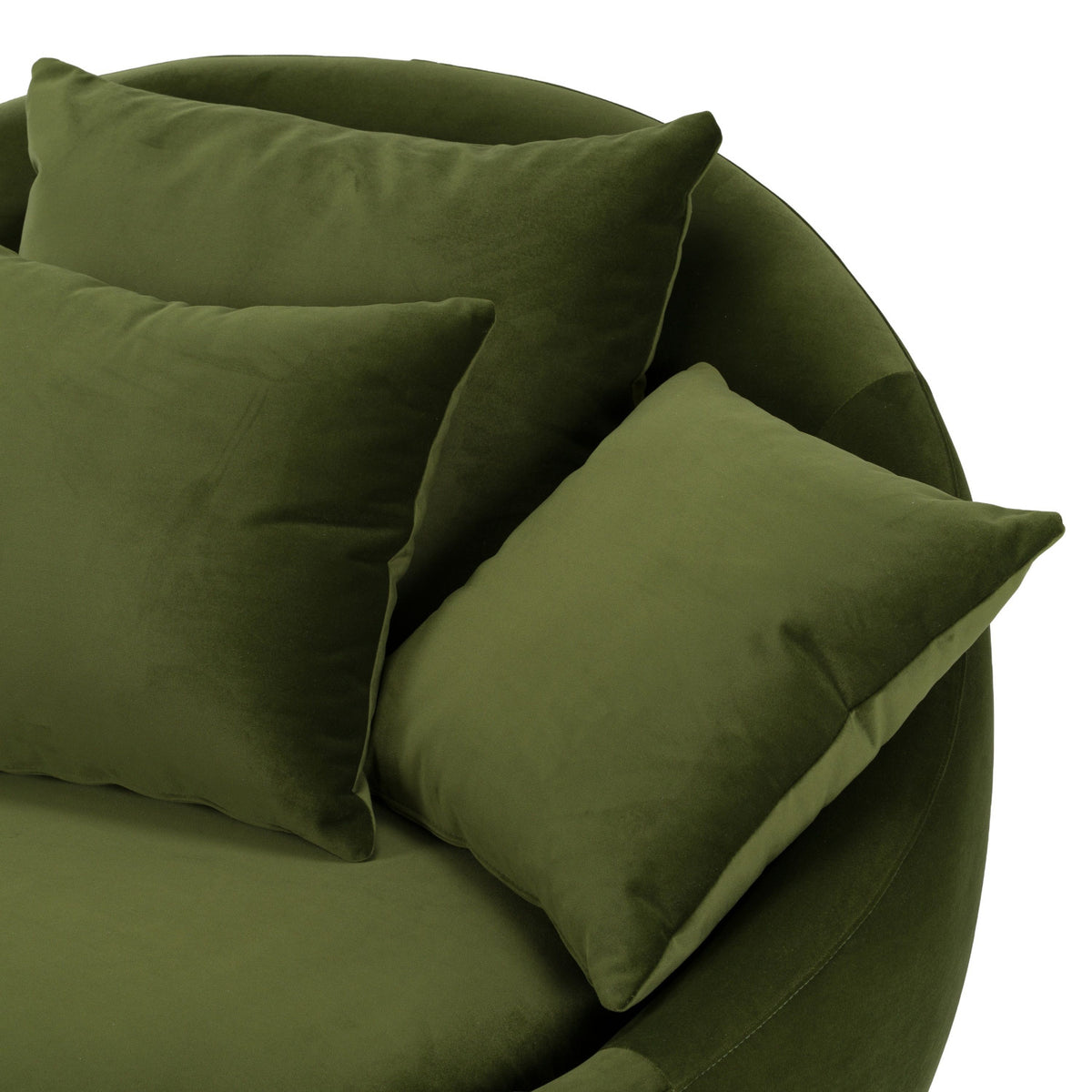 Green Velvet Swivel Lounge Chair | OROA Modern Pascal