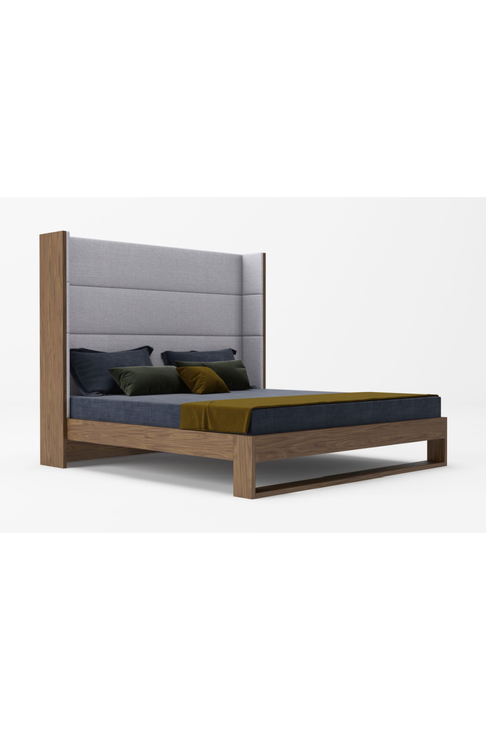 Gray Wingback Bed | OROA Modern Heloise | Oroa.com