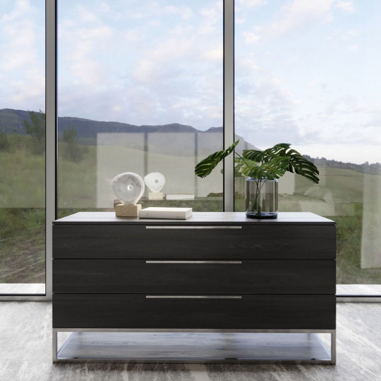Wooden 3-Drawer Dresser – Heloise – angled view
