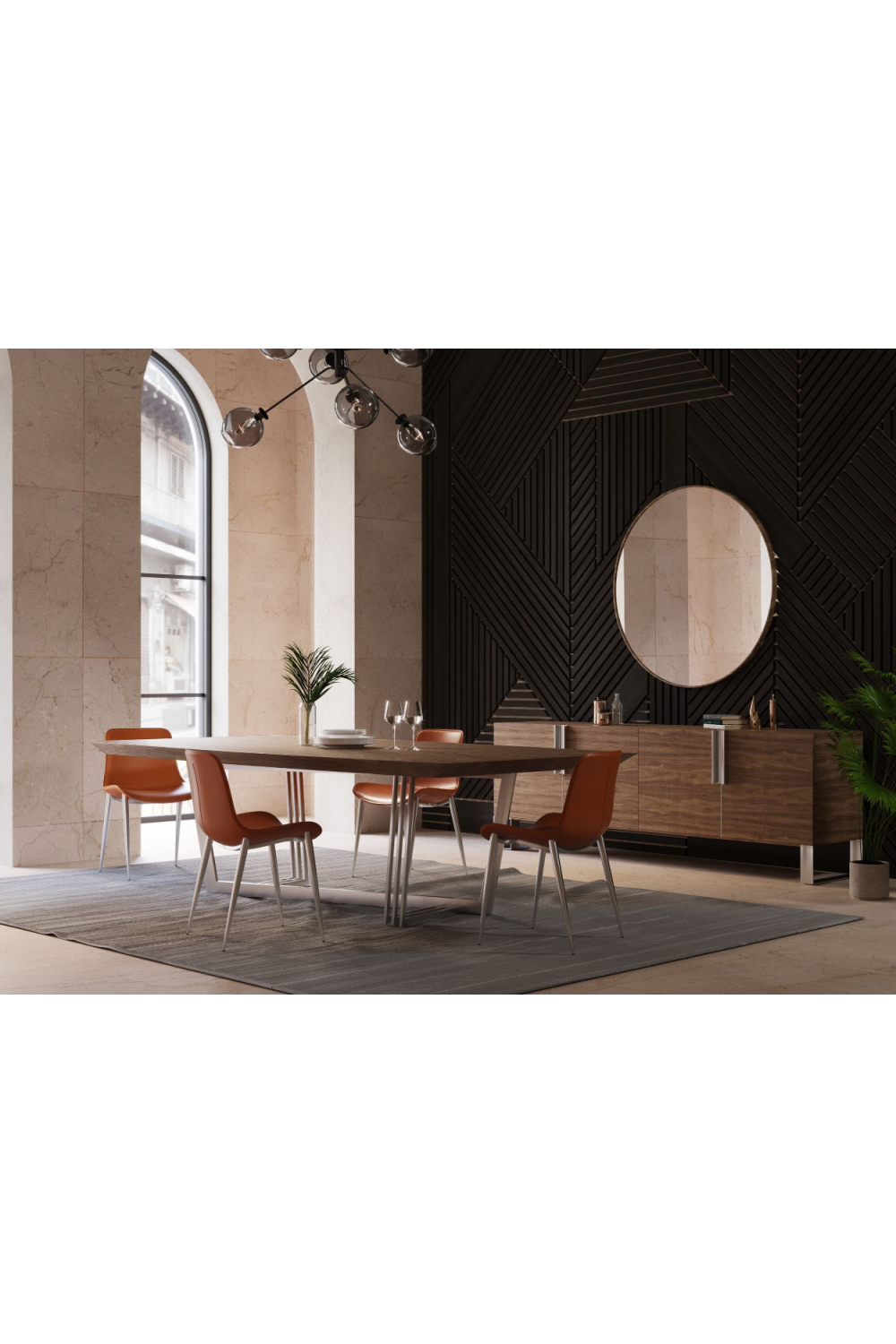 Stainless Steel Base Dining Table | Oroa.com