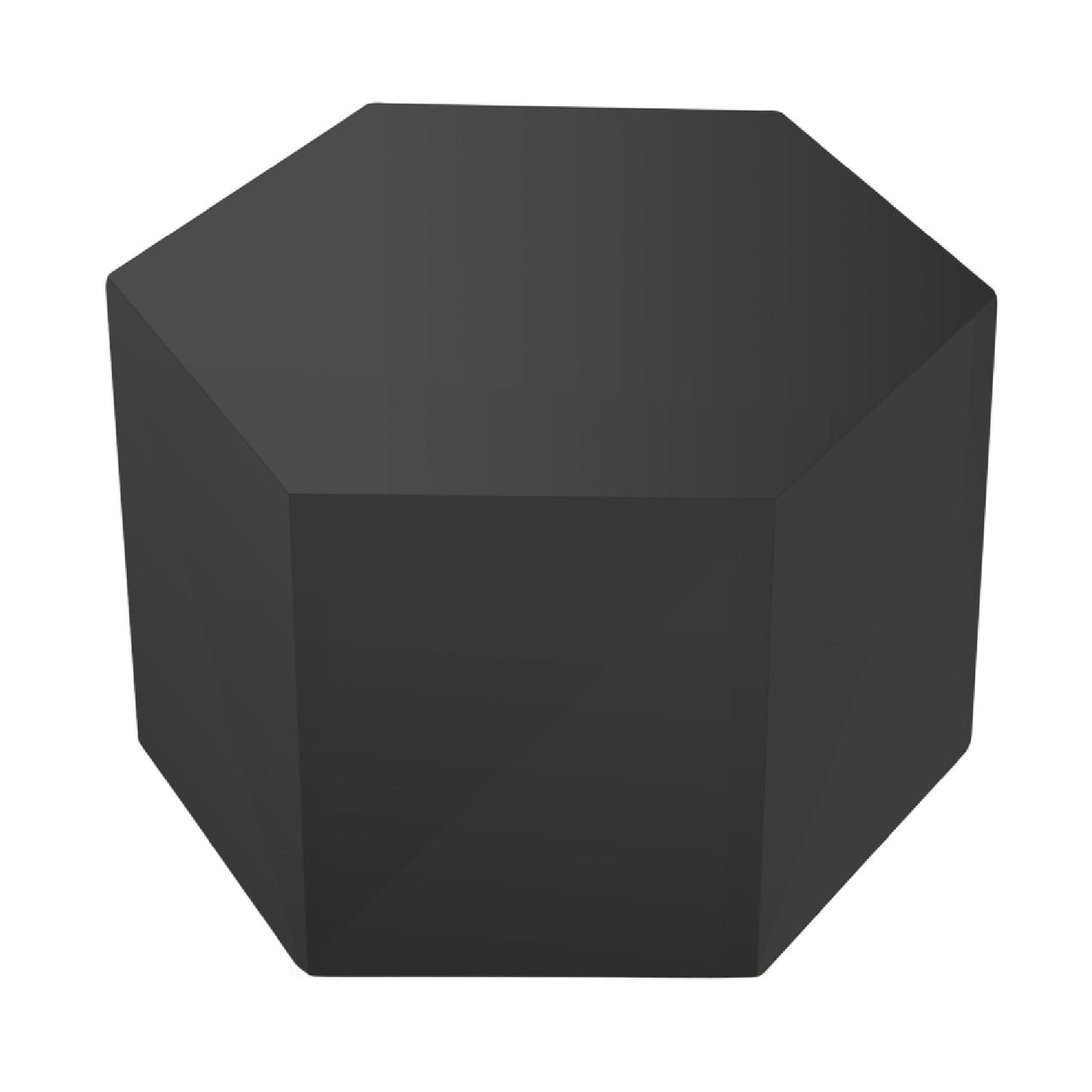 Hexagonal Gray End Table S – Newmont – front view