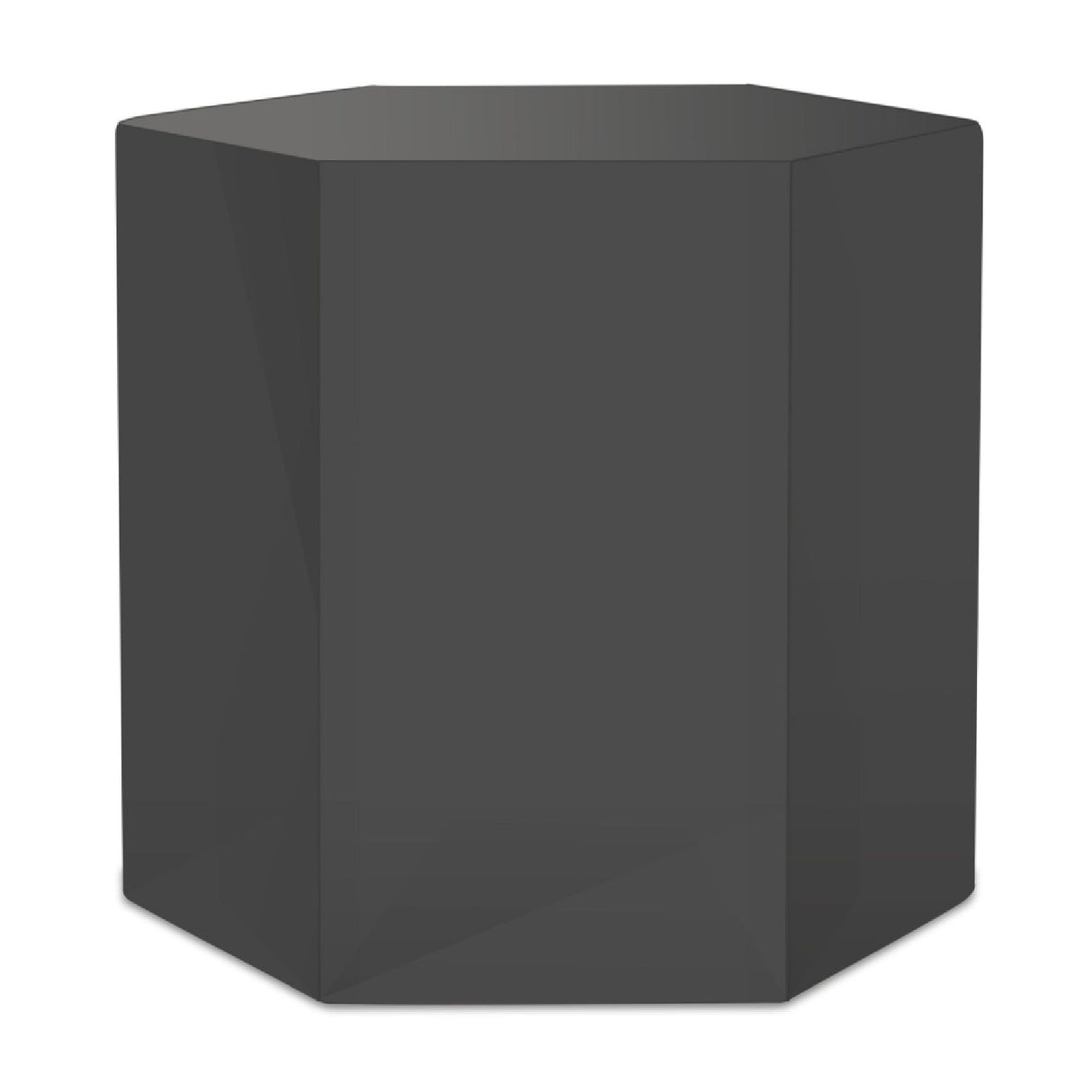 Hexagonal Gray End Table M – Newmont – front view