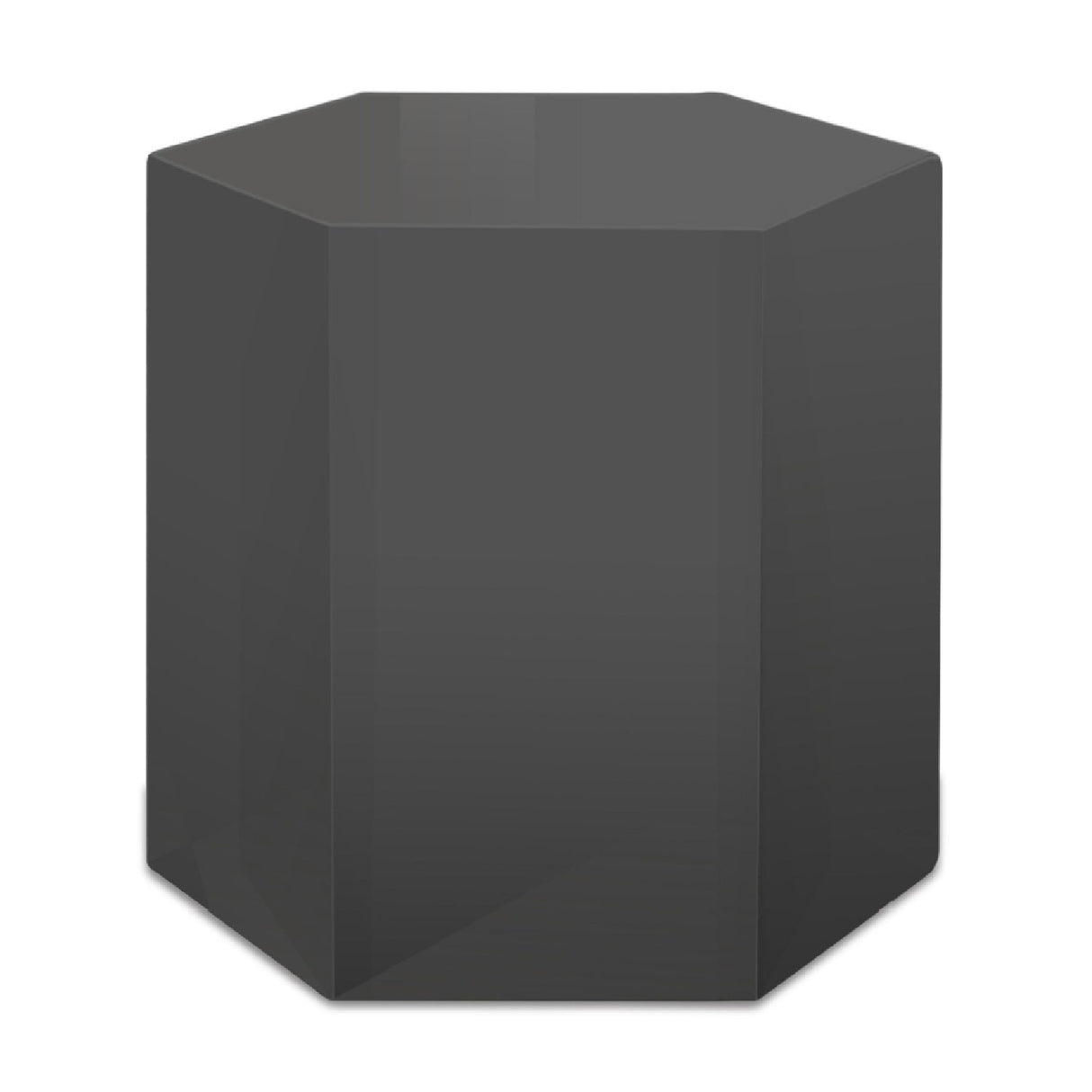 Hexagonal Gray End Table M – Newmont – side view