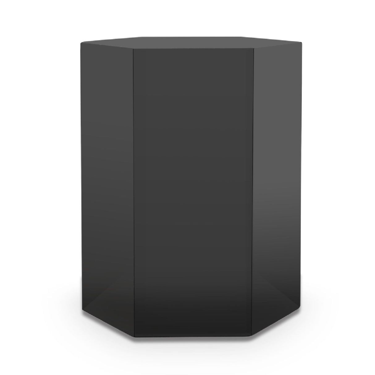Hexagonal Gray End Table L – Newmont – front view