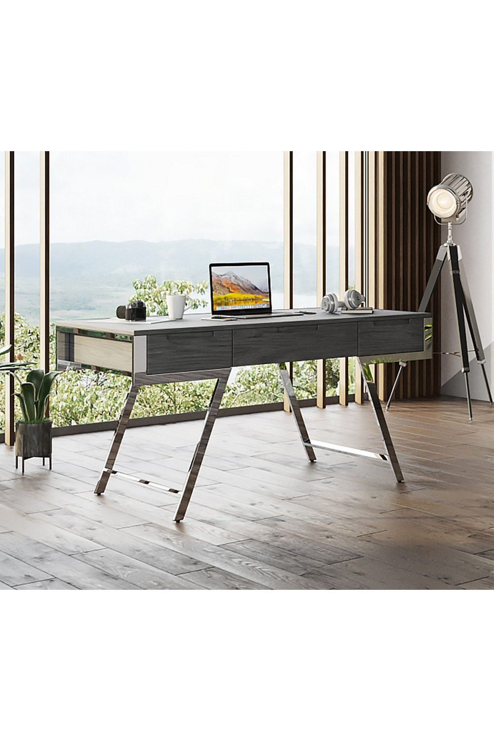 Gray Elm Office Desk | OROA Modern Dessart | Oroa.com
