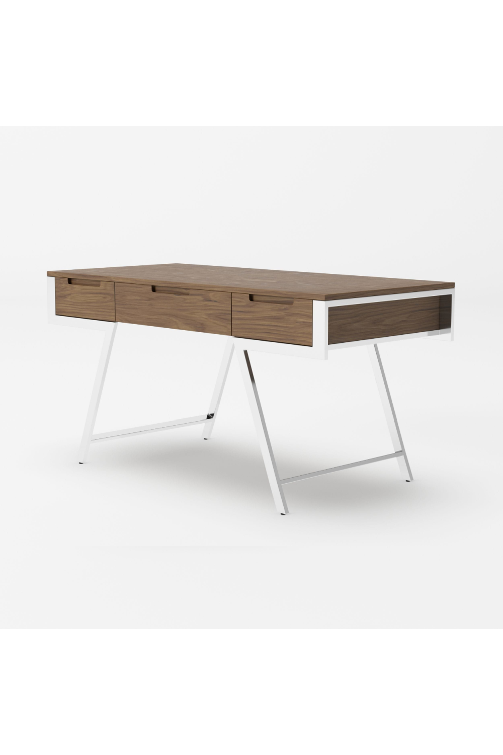 American Walnut 3-Drawer Desk | Oroa.com