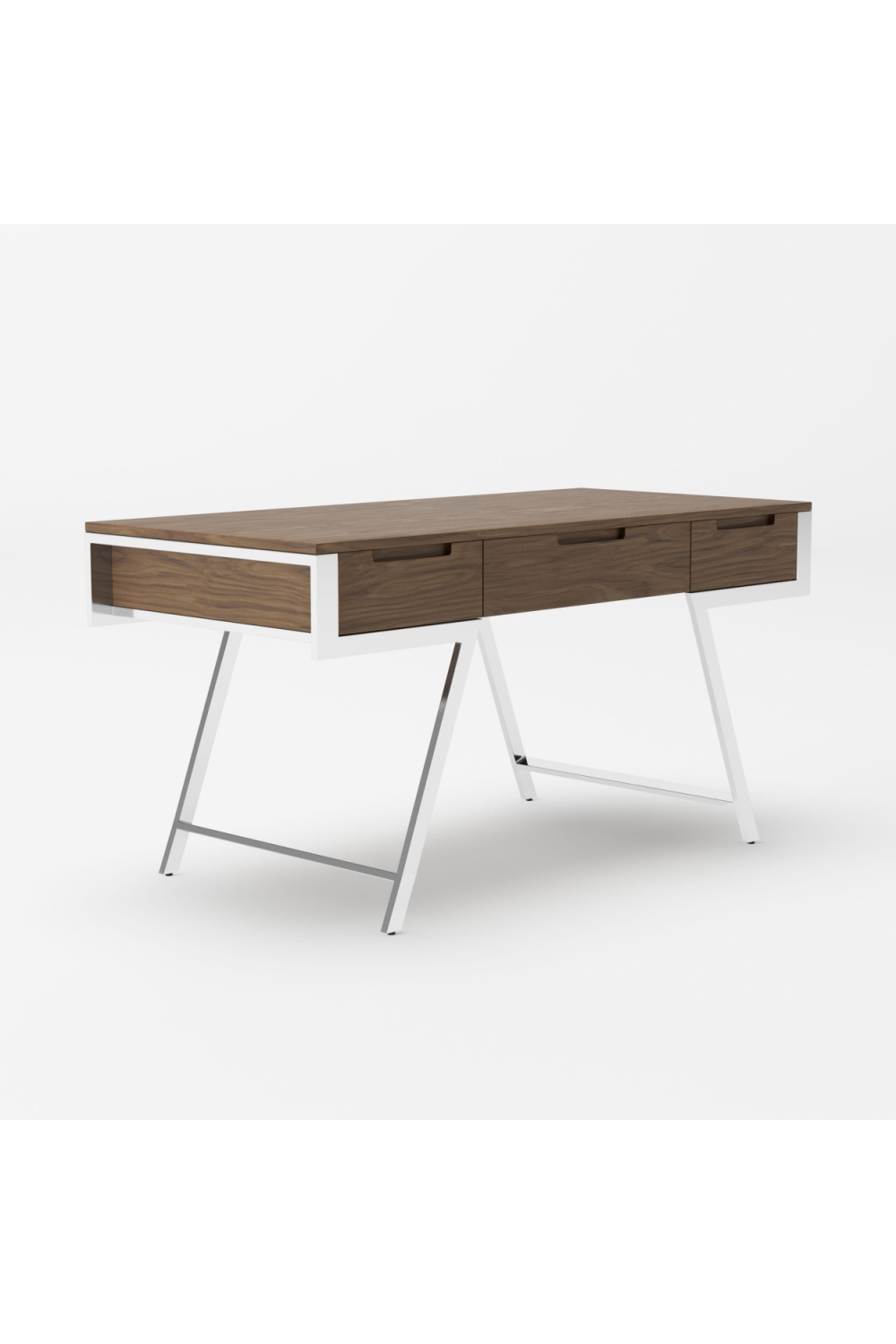 American Walnut 3-Drawer Desk | Oroa.com