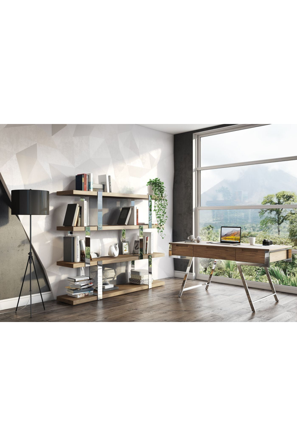 American Walnut 3-Drawer Desk | Oroa.com