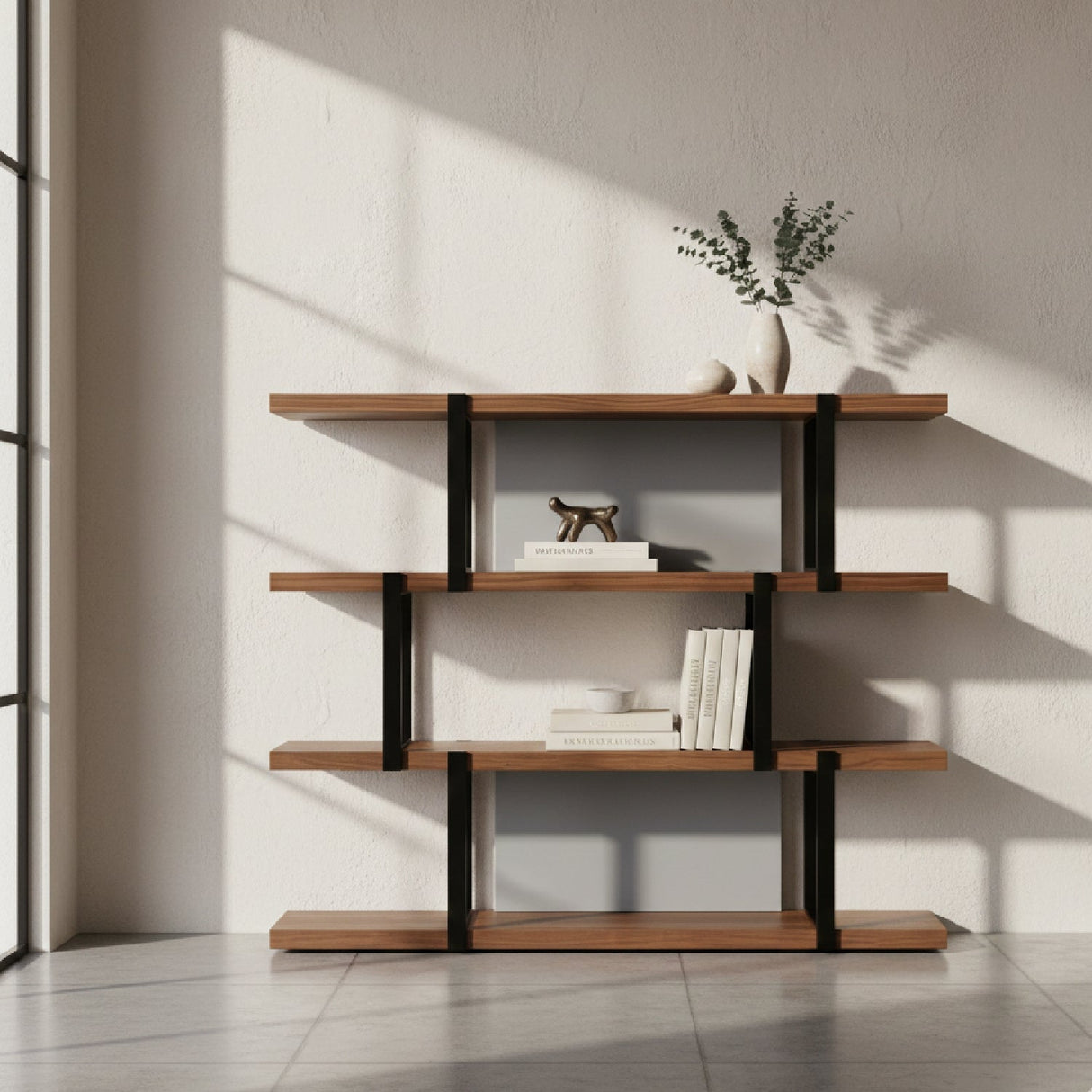 Wooden 4-Shelf Bookcase | OROA Modern Brewer | Oroa.com