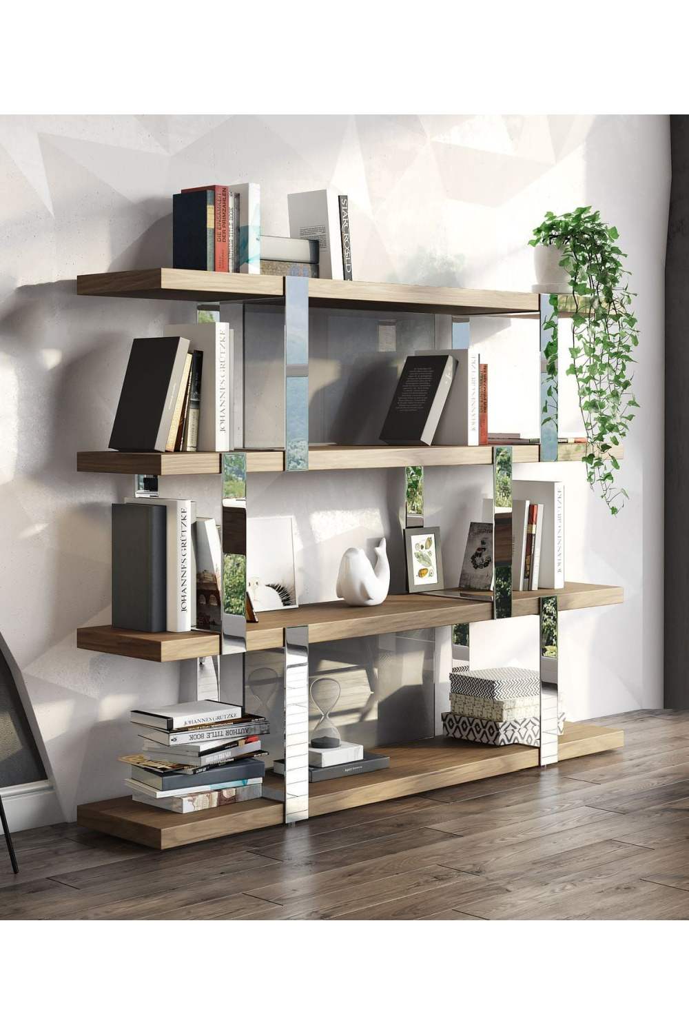 Wooden 4-Shelf Bookcase | OROA Modern Brewer | Oroa.com