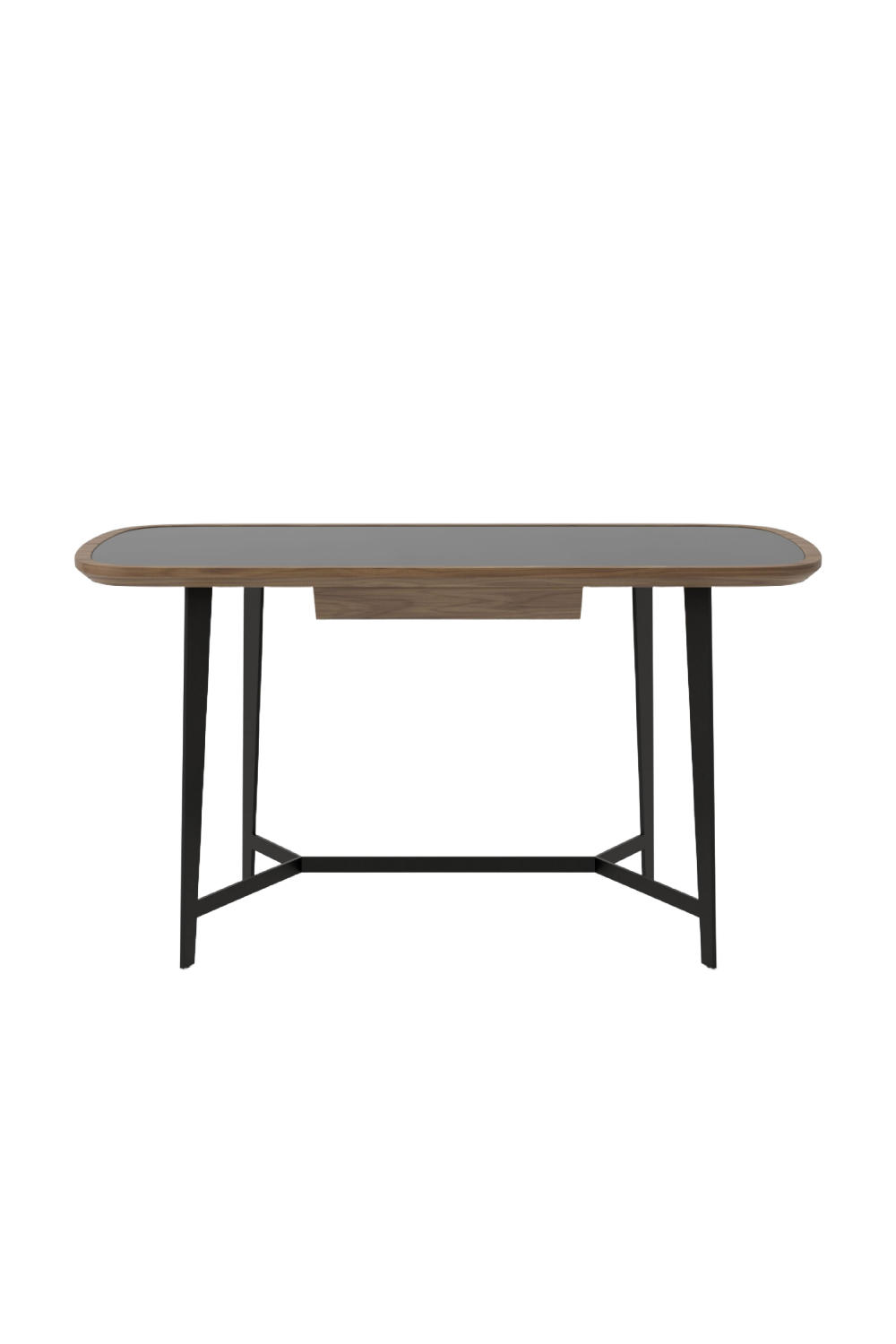 Black Glass 1-Drawer Desk | OROA Modern Girard | Oroa.com