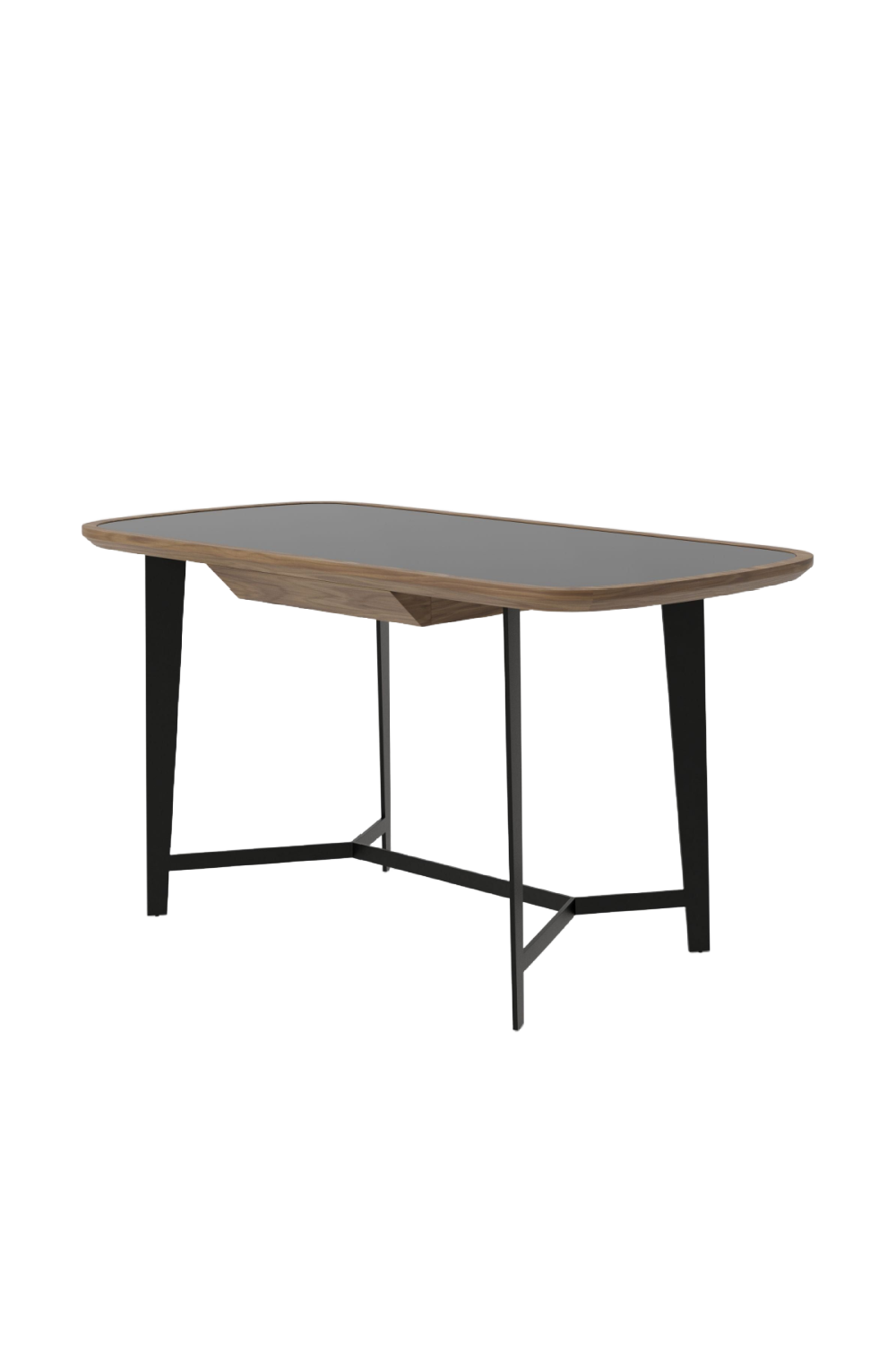 Black Glass 1-Drawer Desk | OROA Modern Girard | Oroa.com