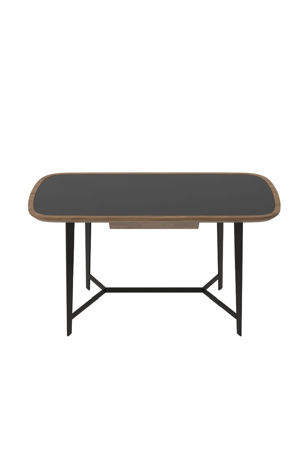 Black Glass 1-Drawer Desk | OROA Modern Girard | Oroa.com