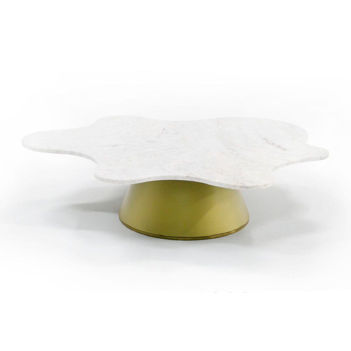 Freeform White Marble Coffee Tables (2) | OROA Modern Gabbro | Oroa.com