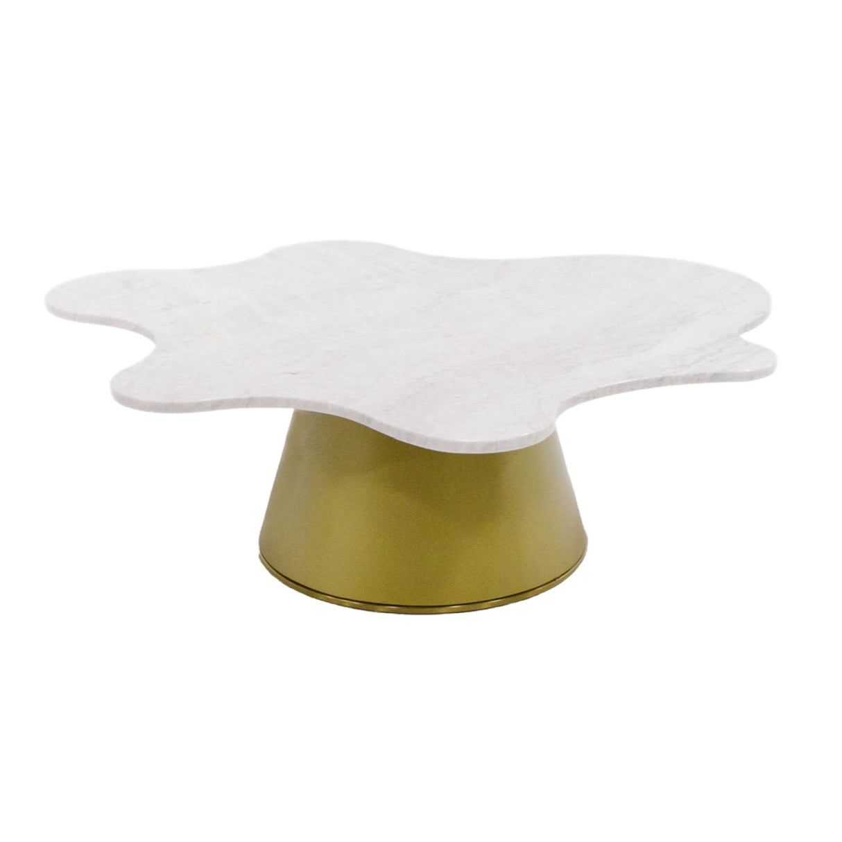 Freeform White Marble Coffee Tables (2) | OROA Modern Gabbro | Oroa.com