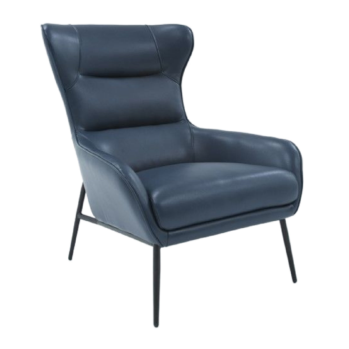 Blue Vegan Leather Lounge Chair | OROA Modern Susan