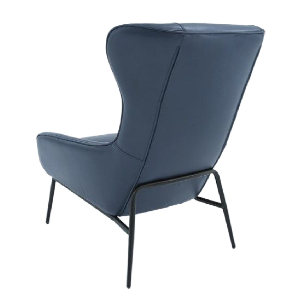 Blue Vegan Leather Lounge Chair | OROA Modern Susan