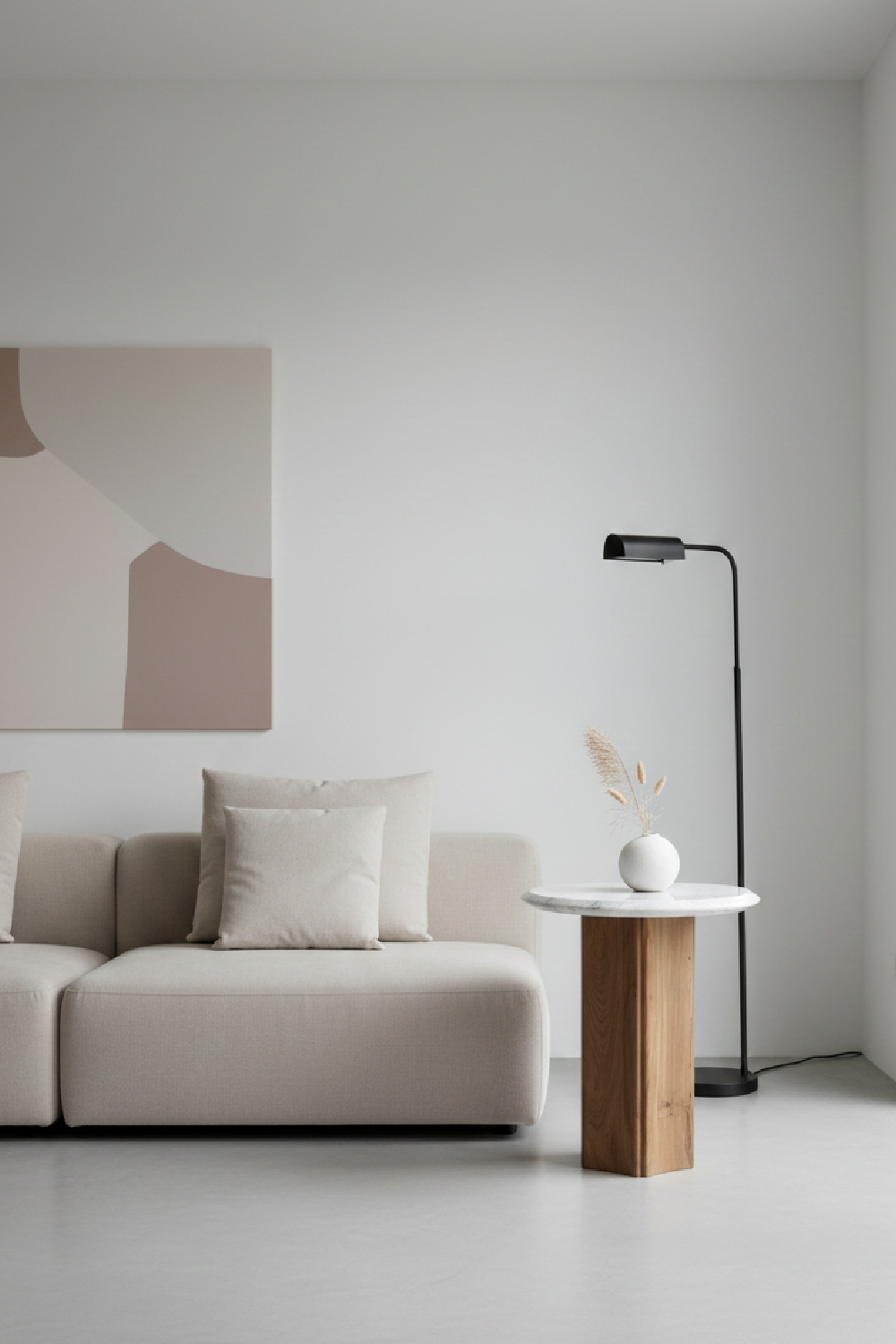 White Round Marble End Table | OROA Modern Dillinger | Oroa.com