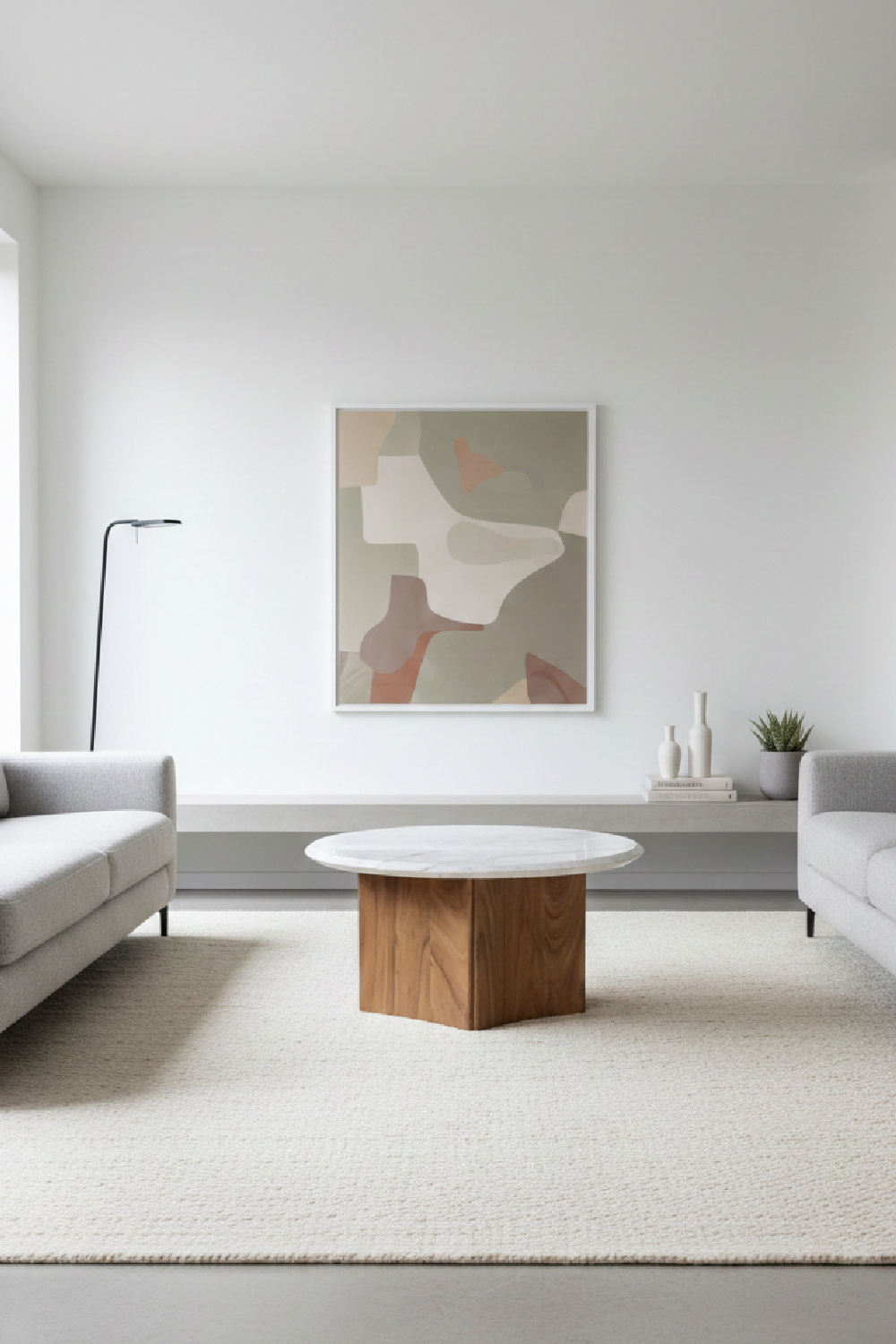 White Round Marble Coffee Table | OROA Modern Dillinger | Oroa.com