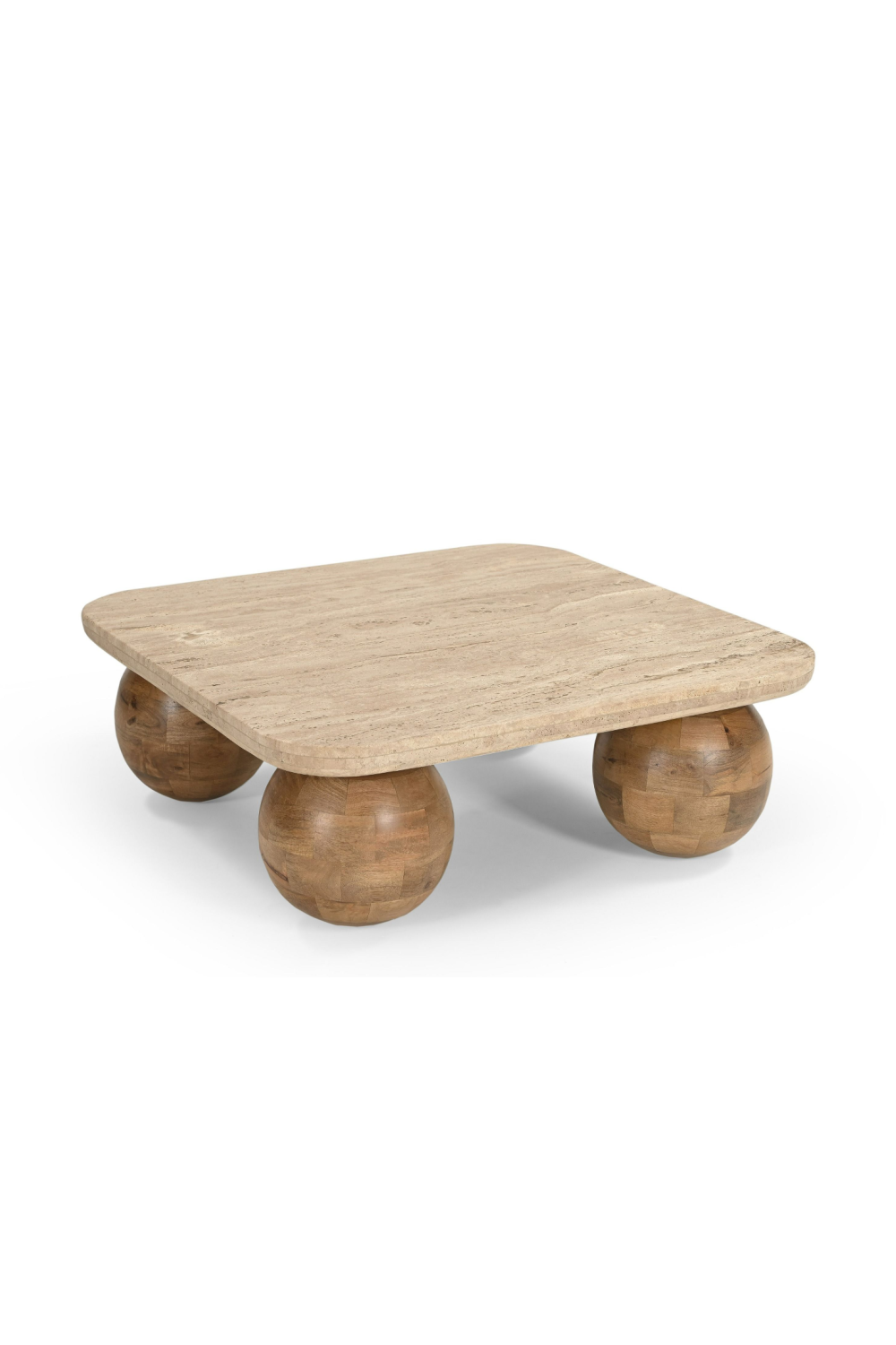 Travertine Beige Coffee Table | Oroa.com