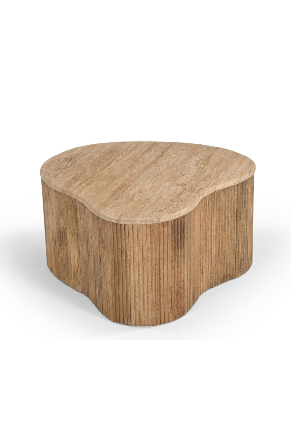 Freeform Travertine Coffee Table Set (3) | Oroa.com
