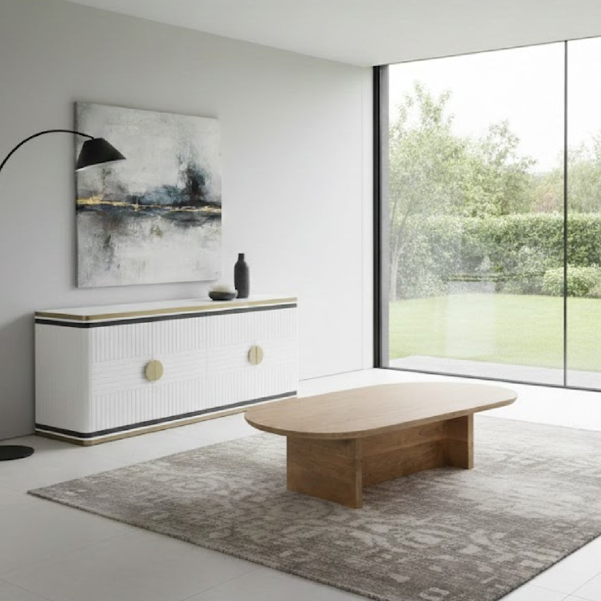 Travertine Freeform Coffee Table | OROA Modern Chisholm | Oroa.com