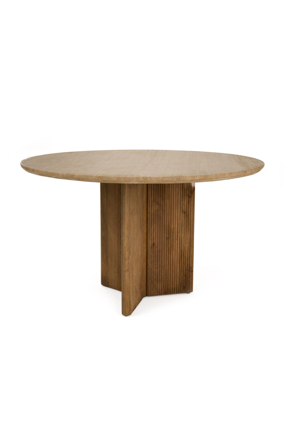 Ribbed Wood Base Dining Table | OROA Modern Pawnee | Oroa.com