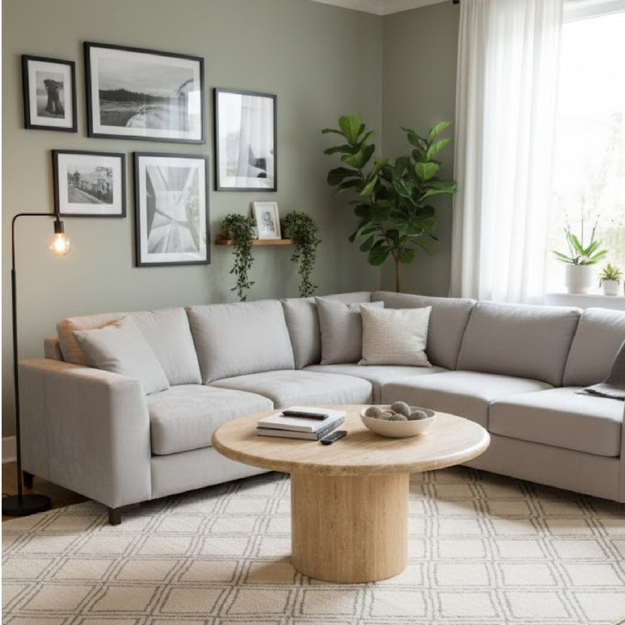 Travertine Marble Round Coffee Table | OROA Modern Lavaca | Oroa.com
