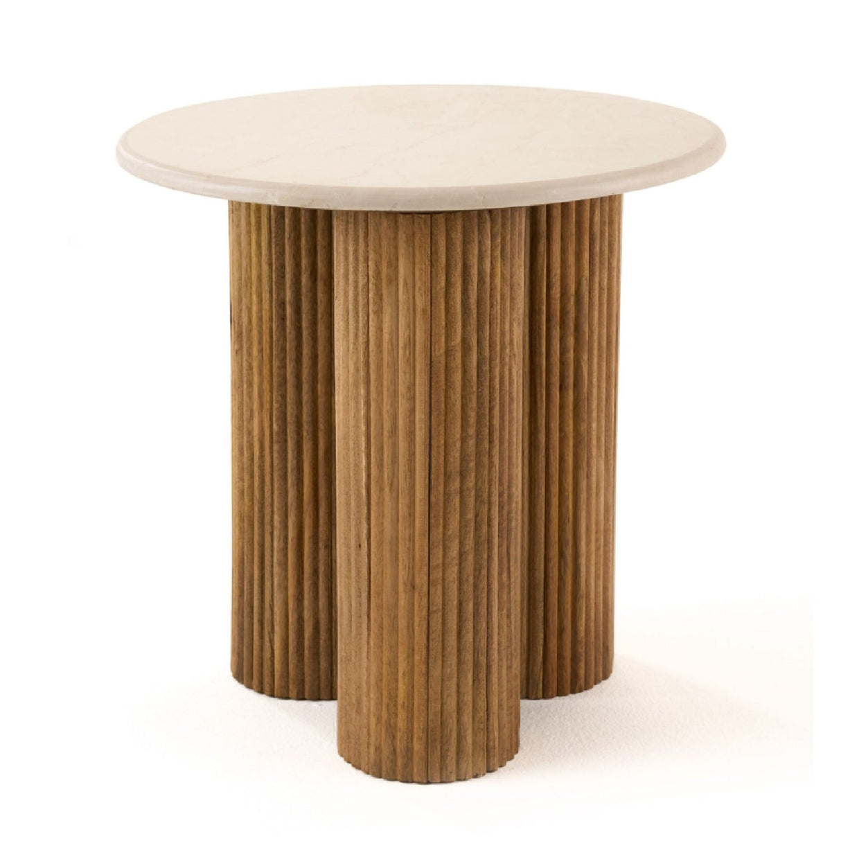 Marble Round End Table – Hayden – front view
