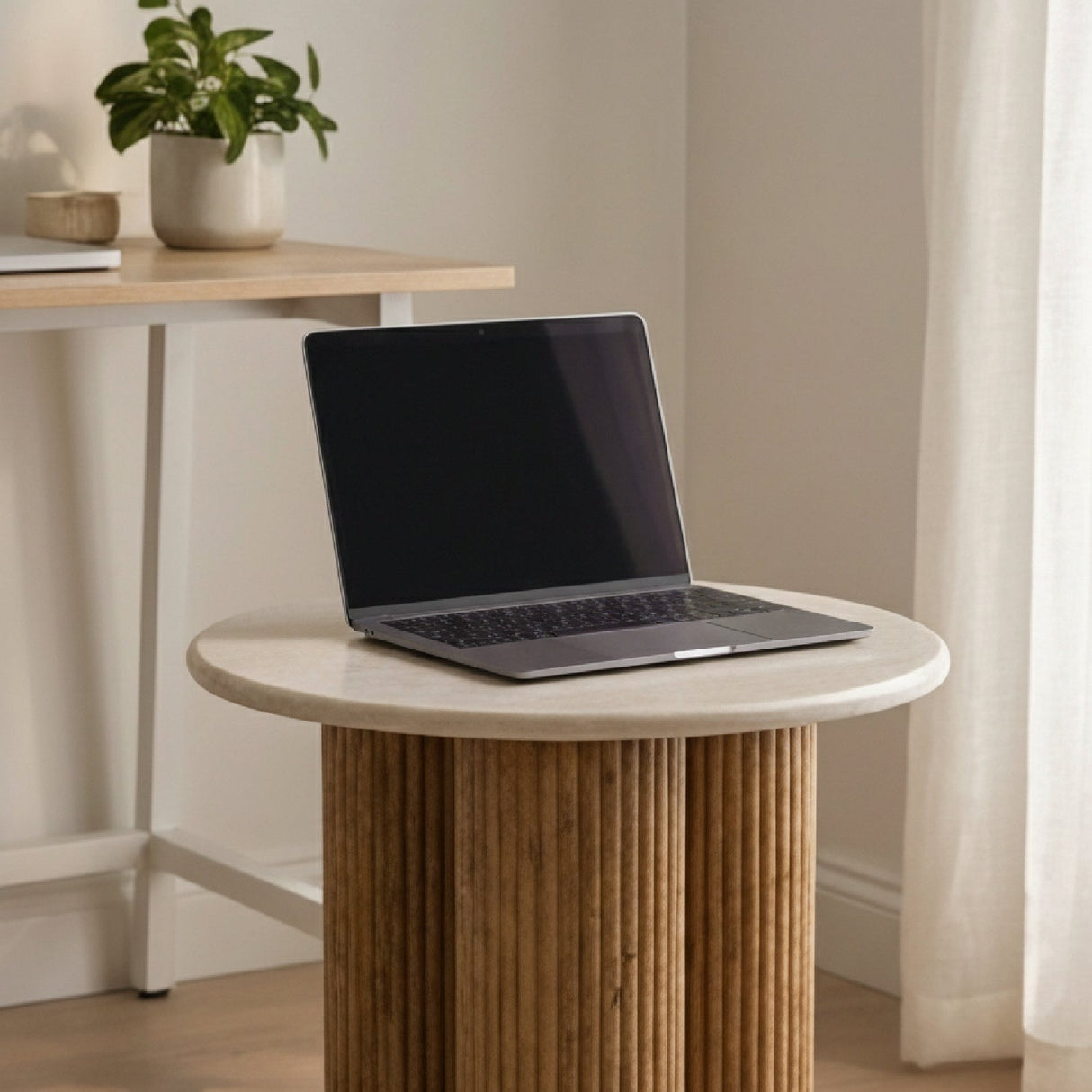 Marble Round End Table – Hayden – alternate view 7