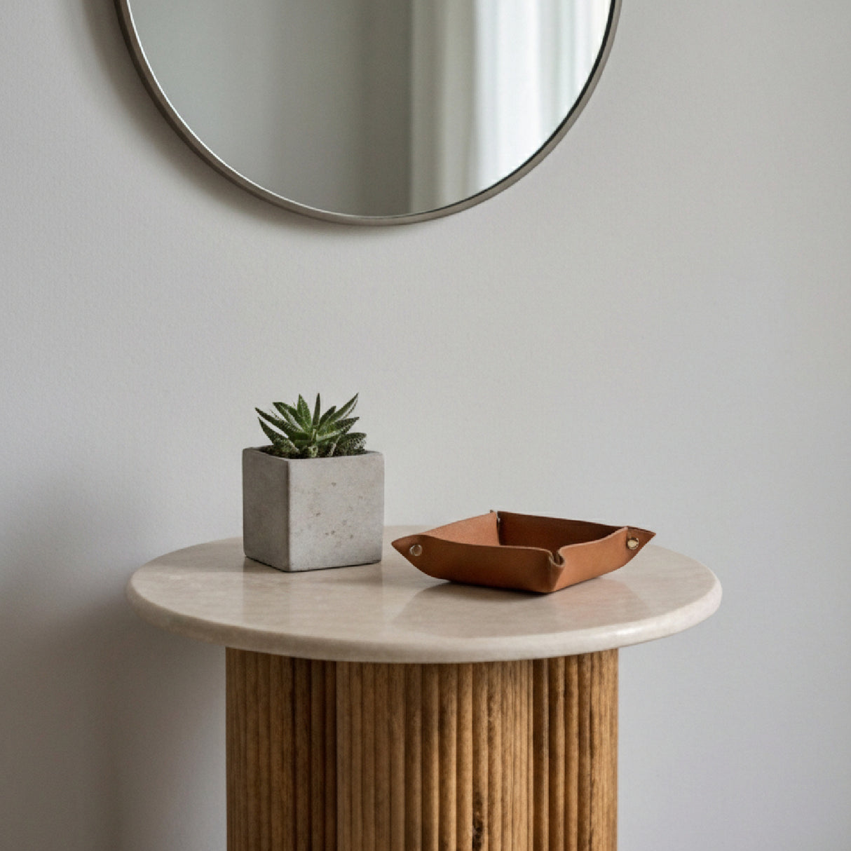 Marble Round End Table | OROA Modern Hayden