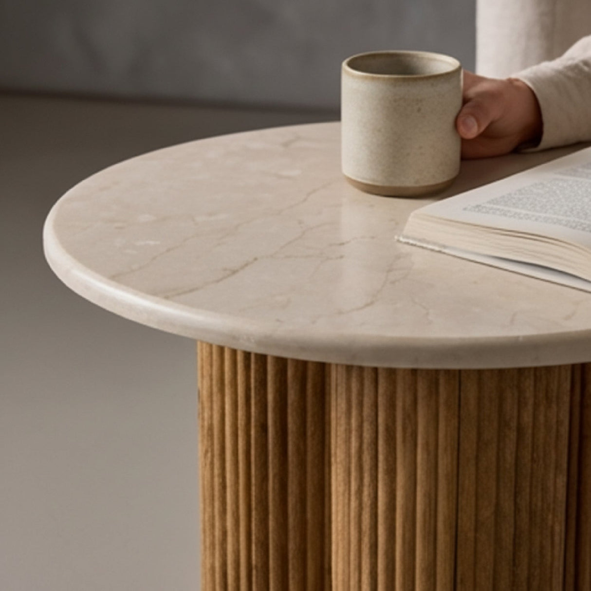 Marble Round End Table – Hayden – alternate view 6