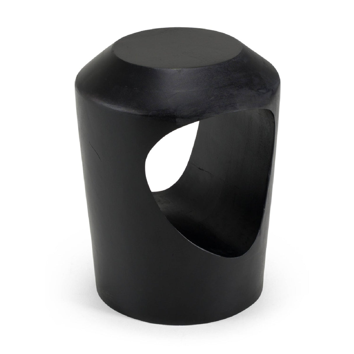 Black Wooden End Table – Tracy – side view